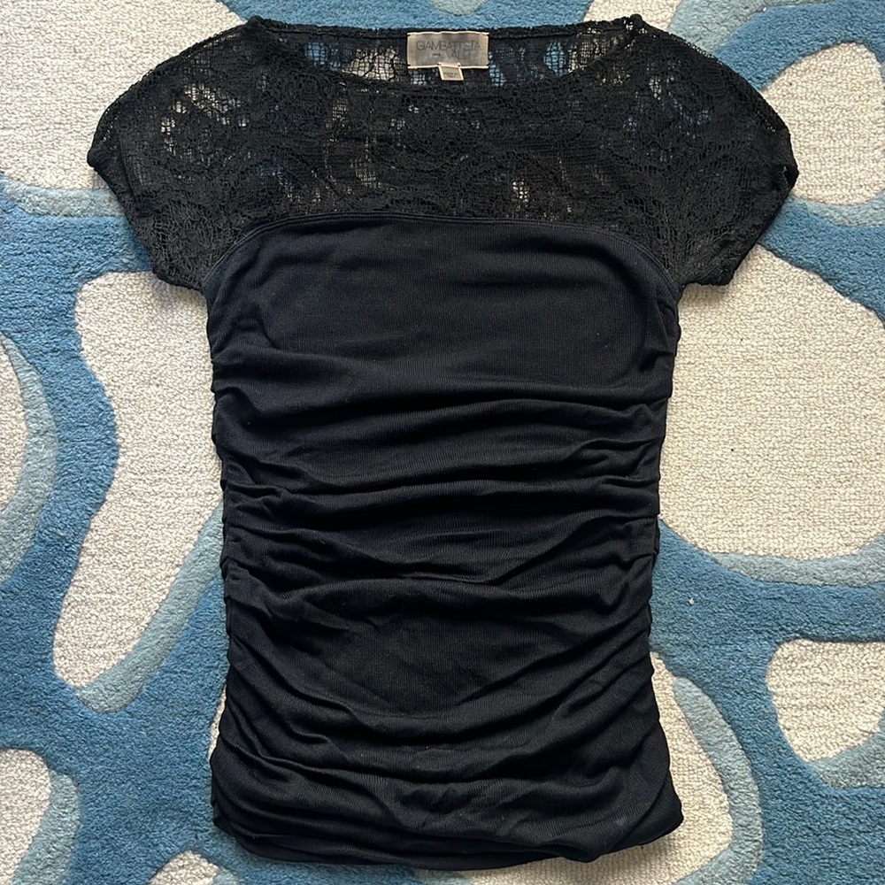 Giambattista Valli Black Lace Top